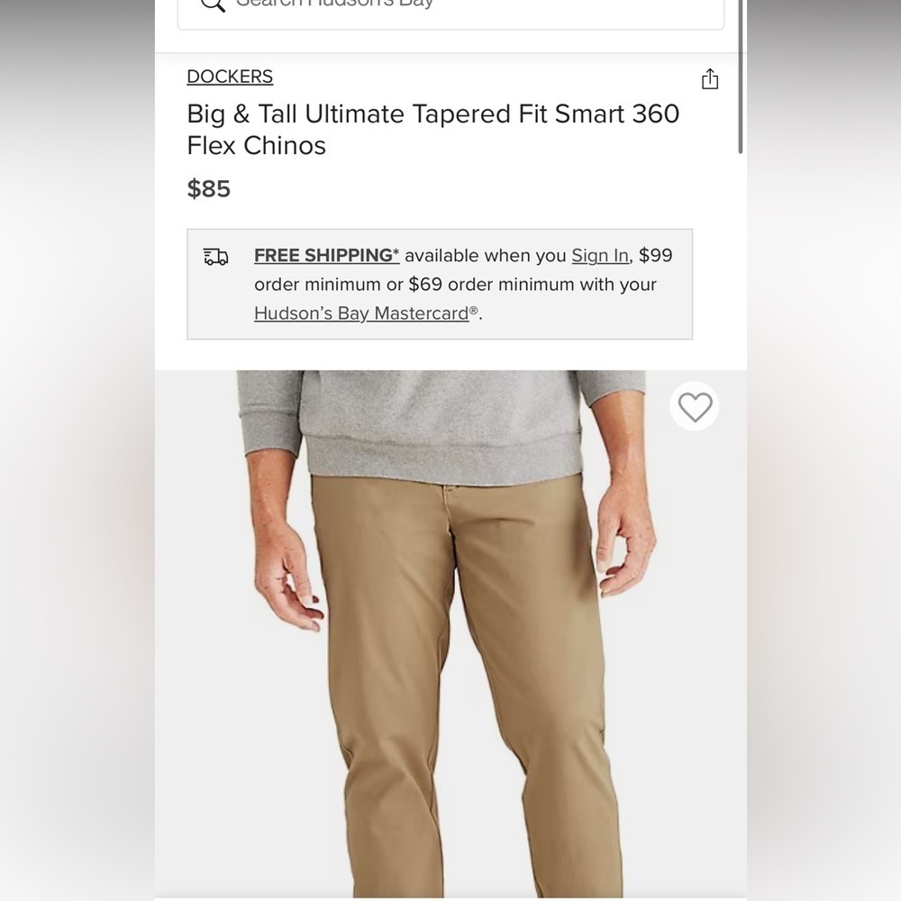 DOCKERS

Big & Tall Ultimate Tapered Fit Smart 360 Flex Chinos